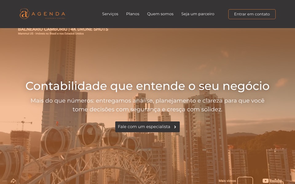 Site da Agenda Assessoria Contábil