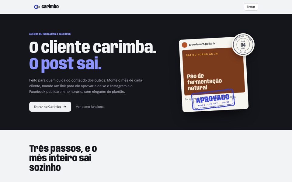 Tela do Carimbo