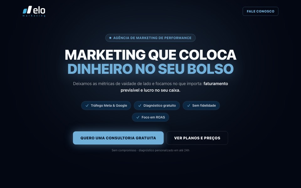 Site da Elo Marketing