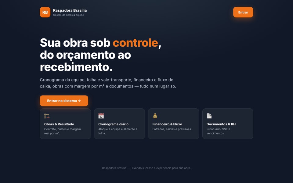 Prévia do projeto Raspadora Brasília